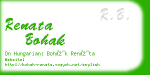 renata bohak business card